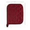 Hastings Home Pot Holder Set With Silicone Grip, Quilted And Heat Resistant (Set of 2) By Hastings Home (Burgundy) 312756QPS - alternate 2
